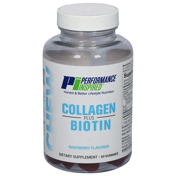 Collagen + Biotin Gummies Raspberry Flavor 60 Count N2359