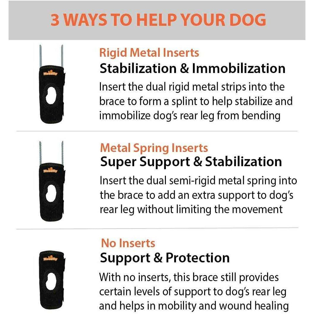 3-in-1 Short Rear Leg Support Small Dog Splint Braces K25482