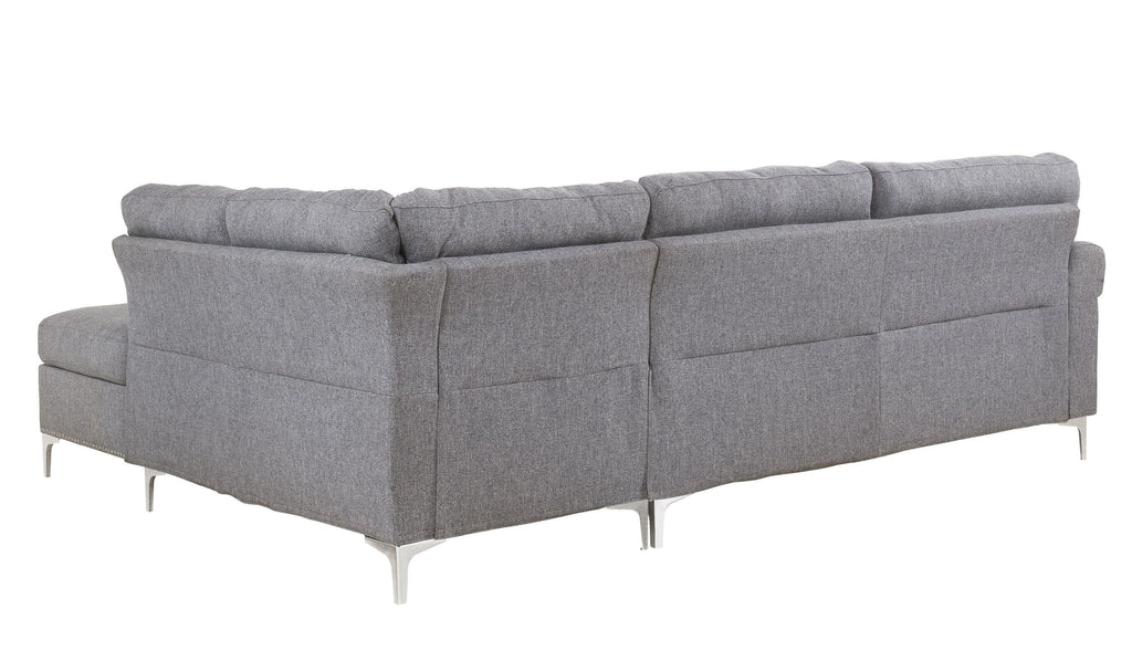 Gray Sectional Fabric Sofa C69461