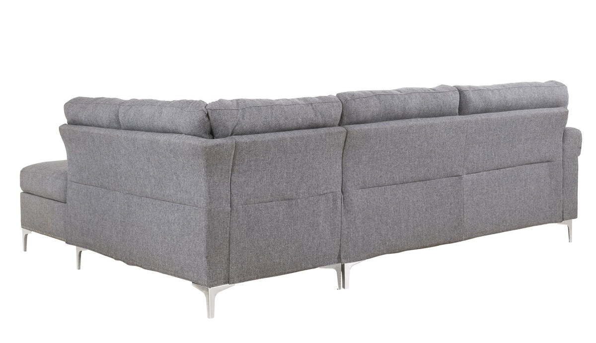 Gray Sectional Fabric Sofa C69461
