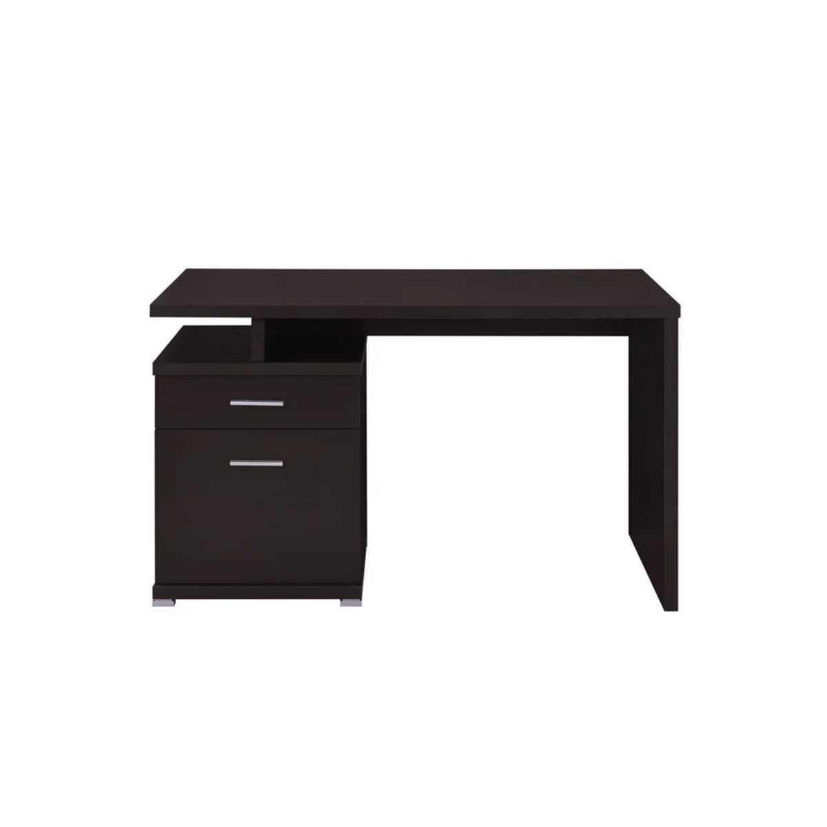 2-drawer Office Desk with Cabinet Cappuccino F530