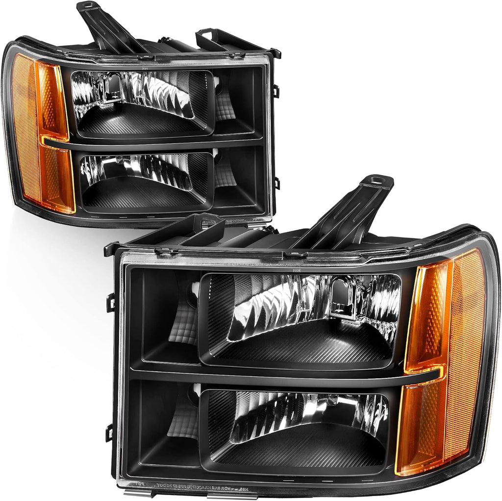Headlight Assembly Black Housing Clear Lens N357074