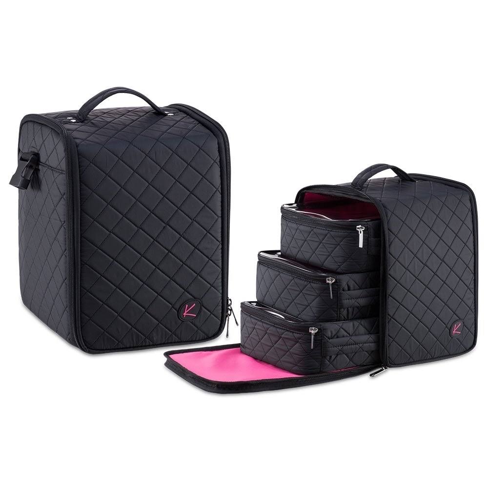 Black Soft-Sided Nail Polish Organizer Case Y273