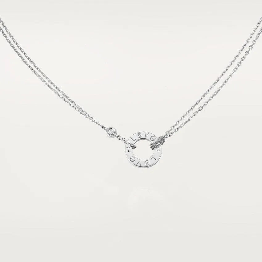 Love Necklace With 2 Diamonds M8833