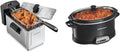Electric Deep Fryer with Frying Basket, 7 Quart Programmable Slow Cooker Y141834