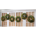 18" Pre-Lit Wreaths, Set Of 6, Warm Lights Z286045