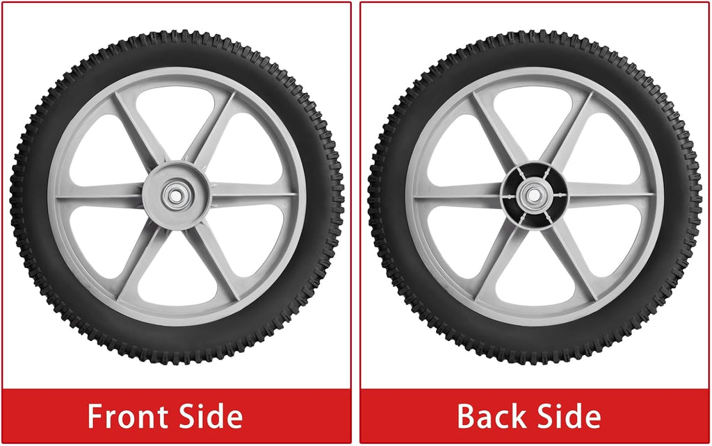 14 x 1.75" Spoked Plastic Wheel and Tire 2Pack N2279