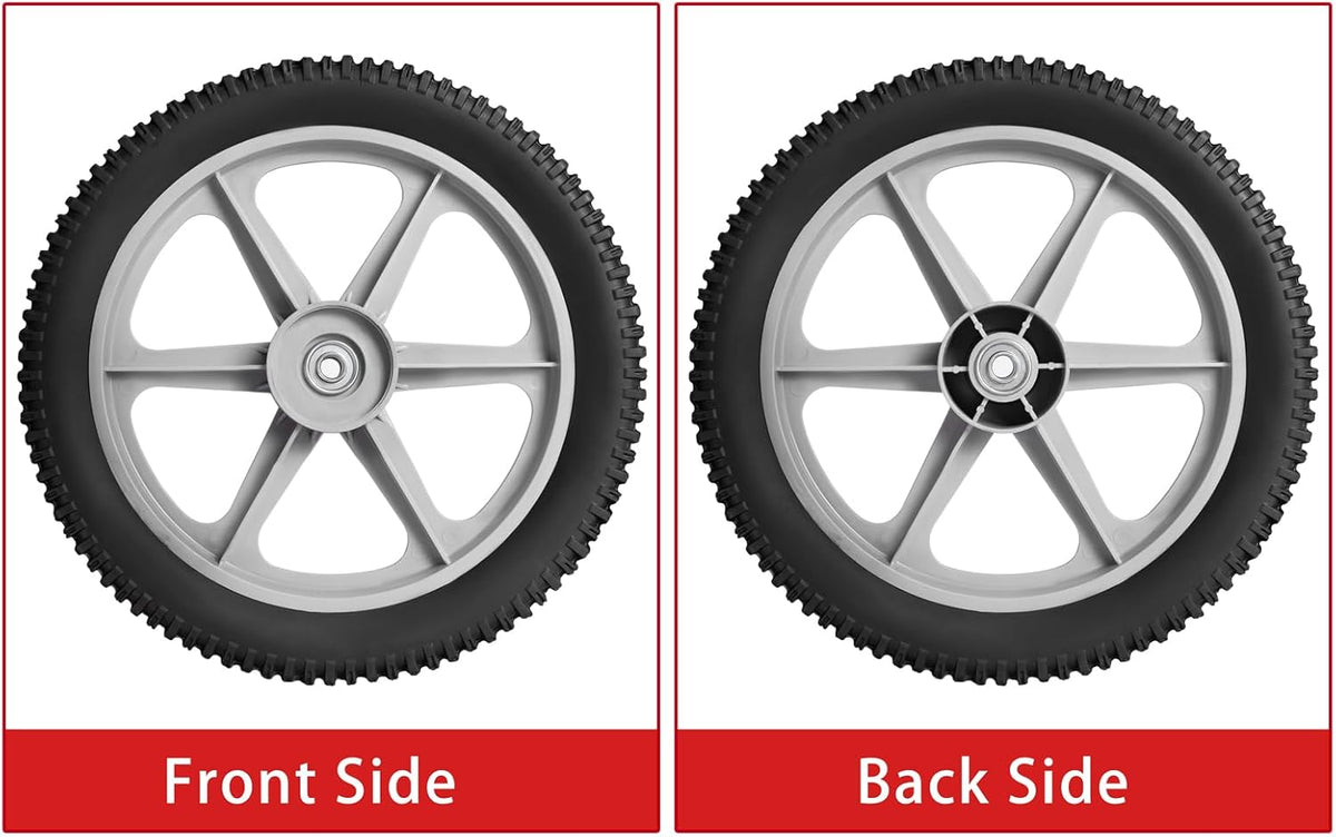 14 x 1.75" Spoked Plastic Wheel and Tire 2Pack N2279
