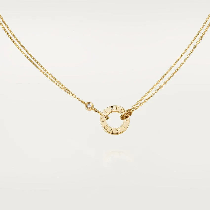 Love Necklace With 2 Diamonds M8833