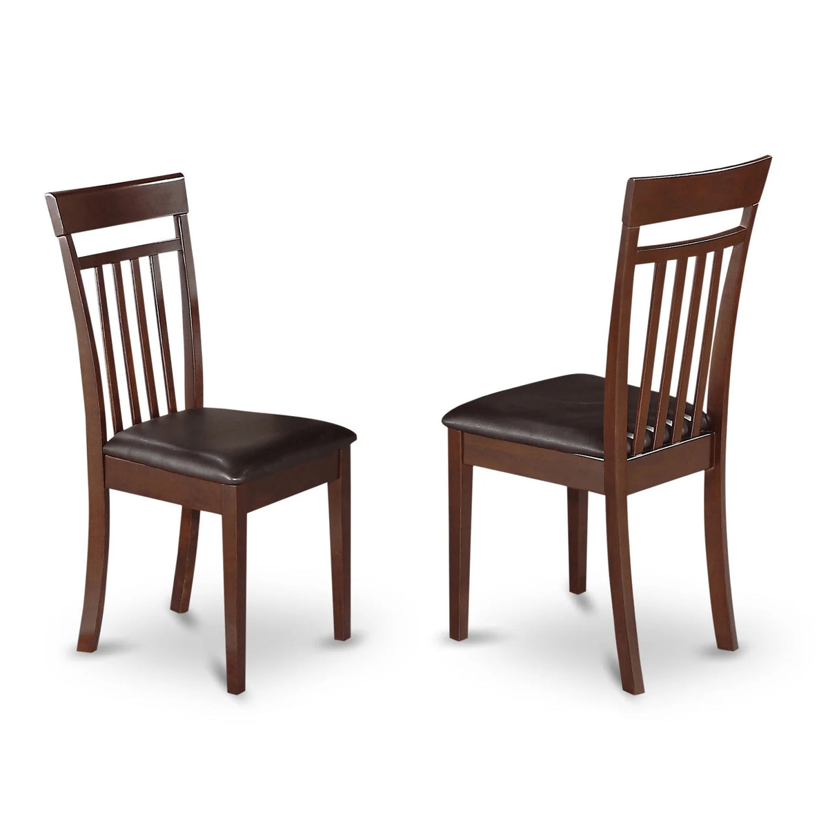 5 Piece Mahogany Rectangular Dinette Set with Leather Seat F8884