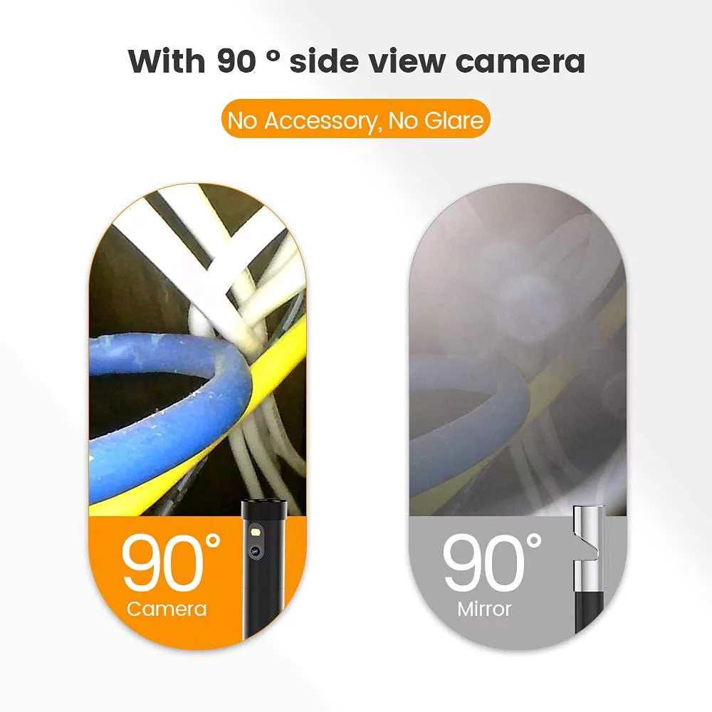 8mm 1080P HD Digital Borescope Inspection Camera with 5 Inch LCD Screen and Semi-Rigid Cable B95456
