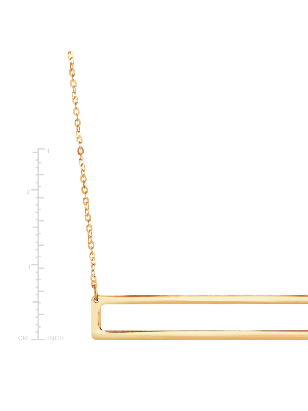 Rectangular Bars Pendant Necklace in 14kt Yellow Gold, 18" H383507