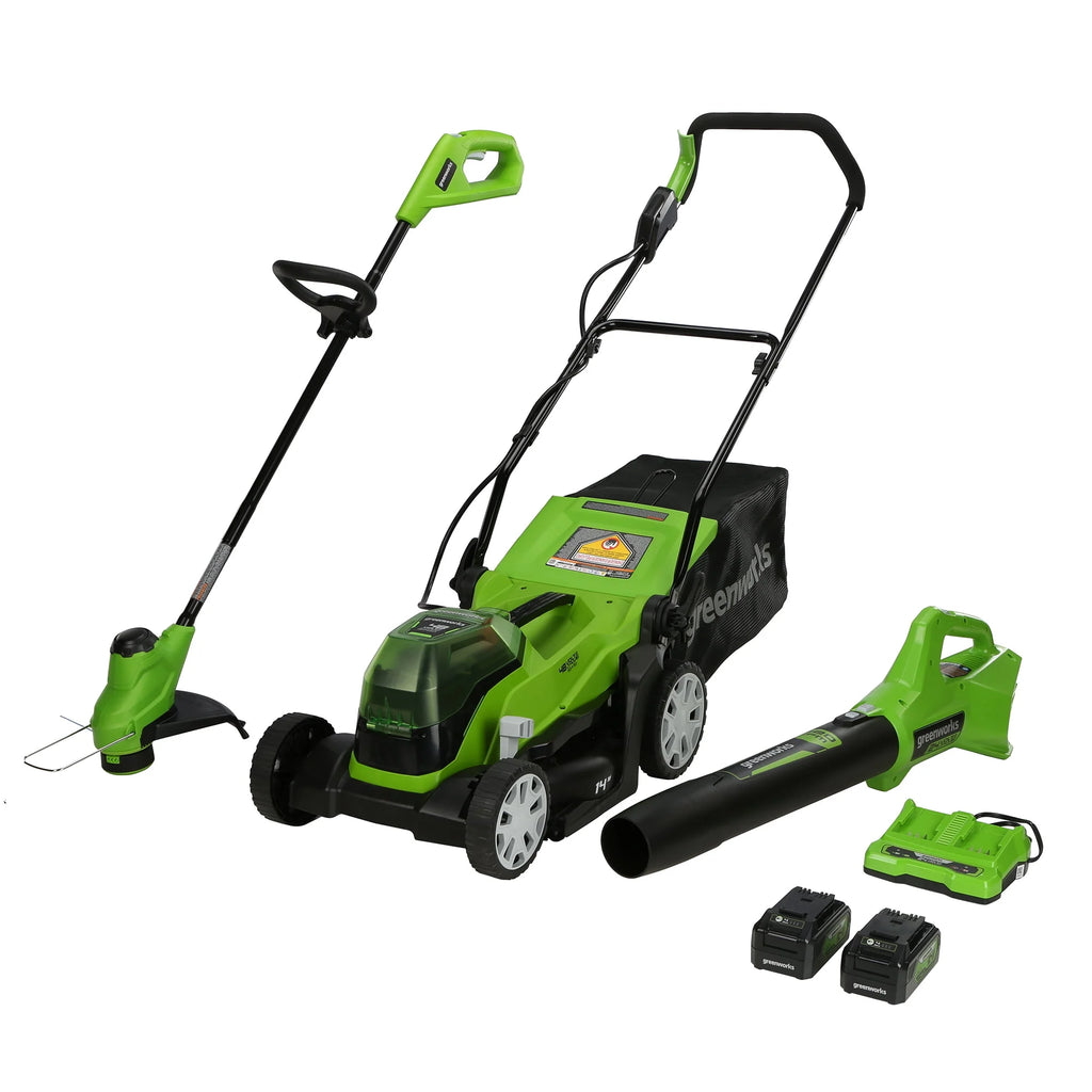 48V 14 Mower, 24V Axial Blower and 24V 10 String Trimmer Combo Z24470