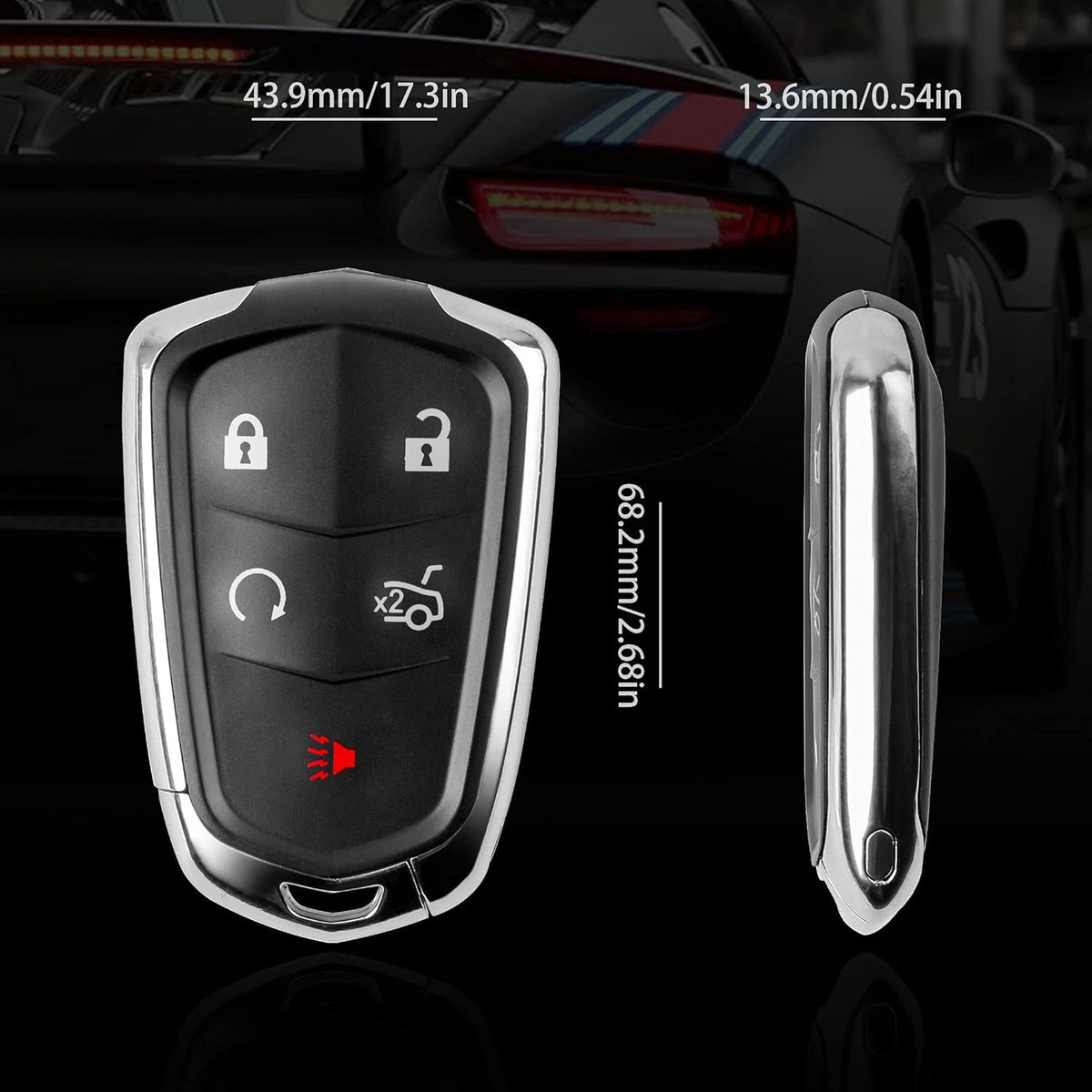 Keyless Entry Remote Car Key Fob Pack of 2 J817539