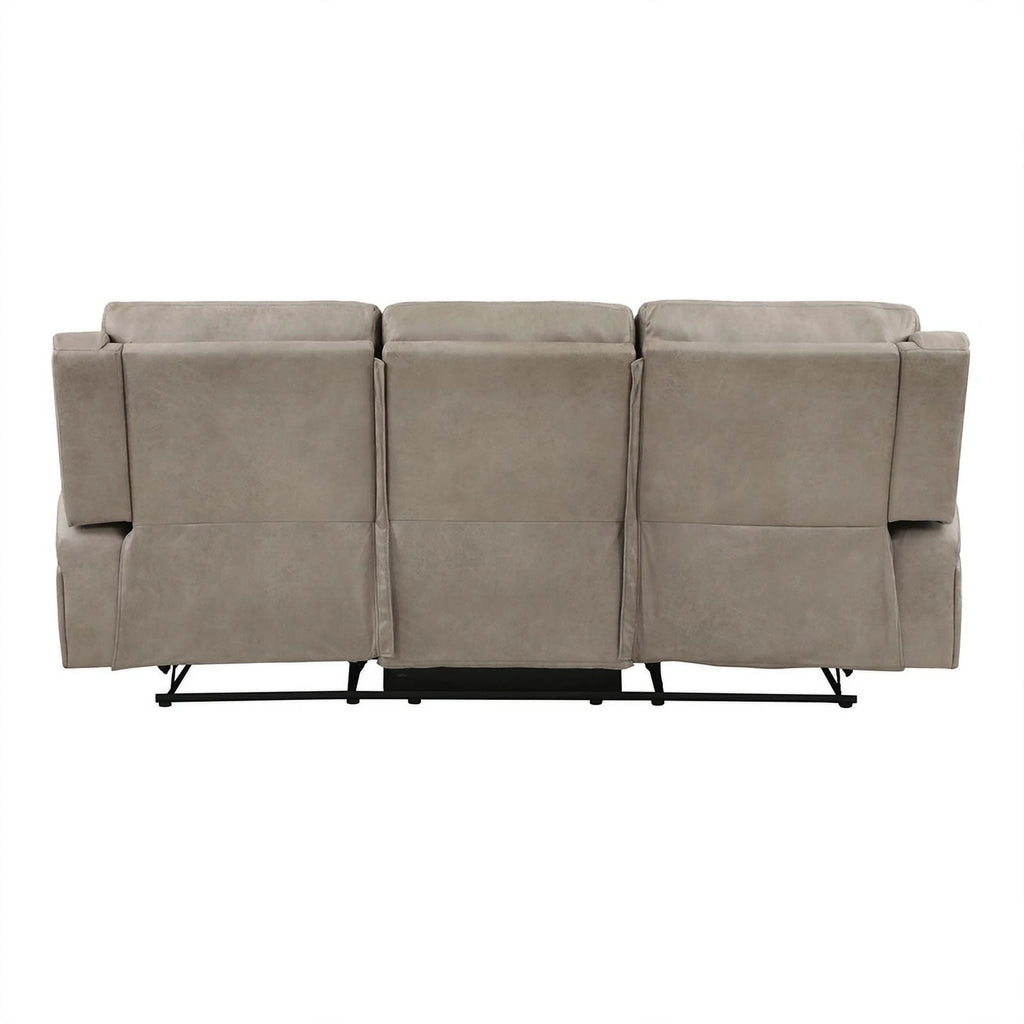 Brown Microfiber Double Reclining Sofa K404677