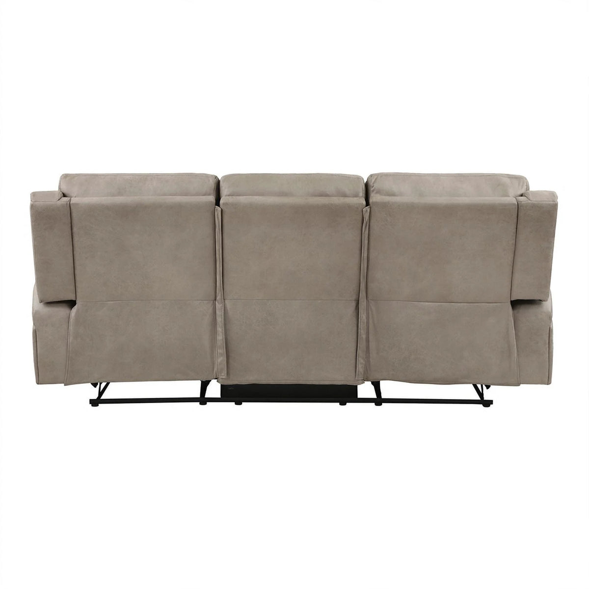 Brown Microfiber Double Reclining Sofa K404677