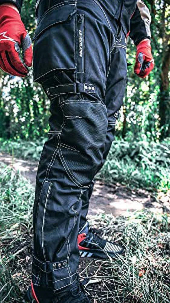 Black Waterproof CE Armored Motorcycle Pants A988