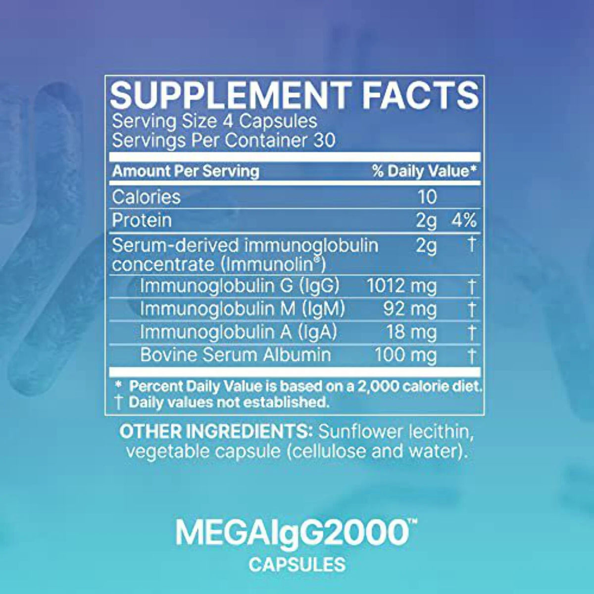 Mega IgG2000 Capsules (120 Capsules) G992960