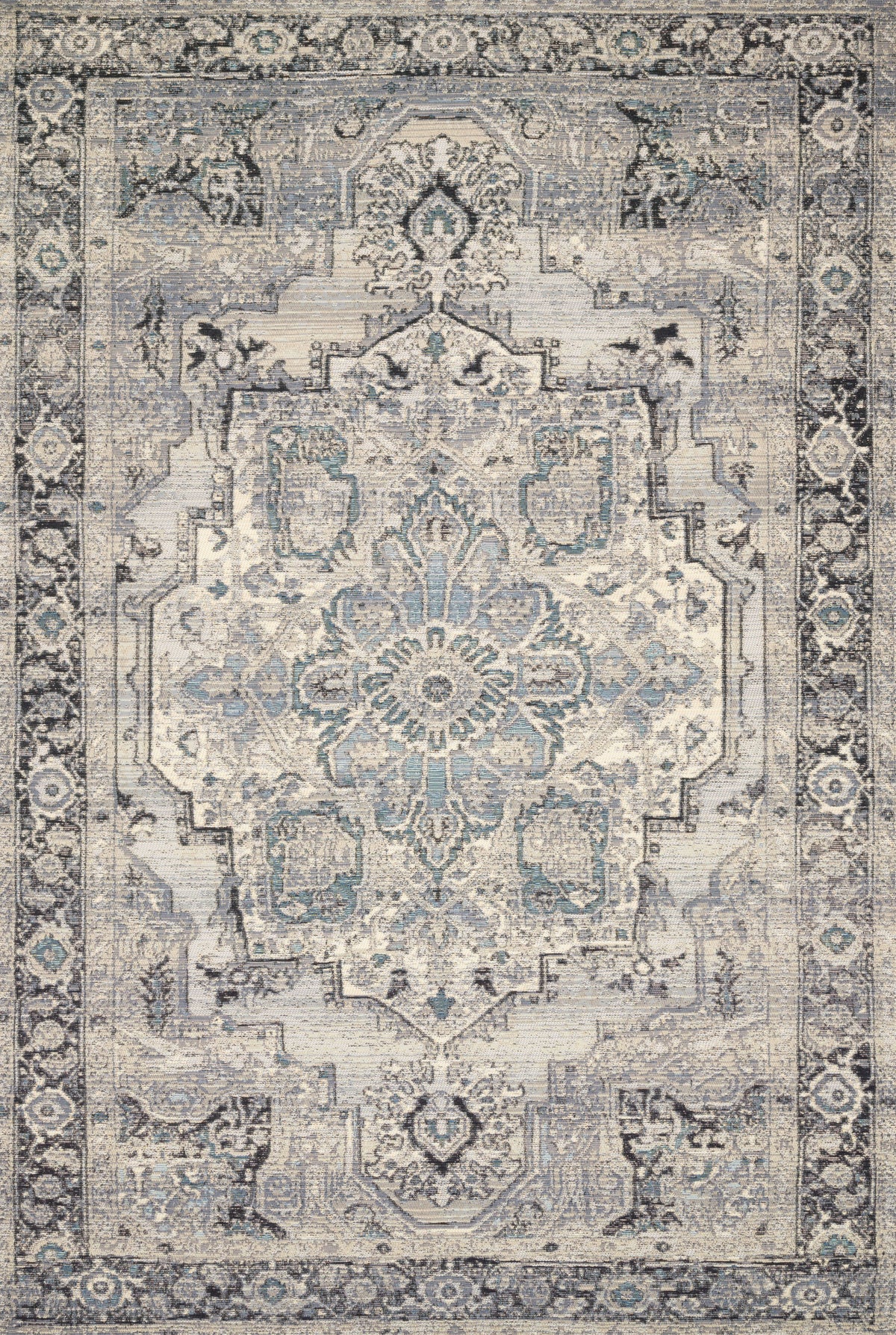 Grey Blue Rug Q9294