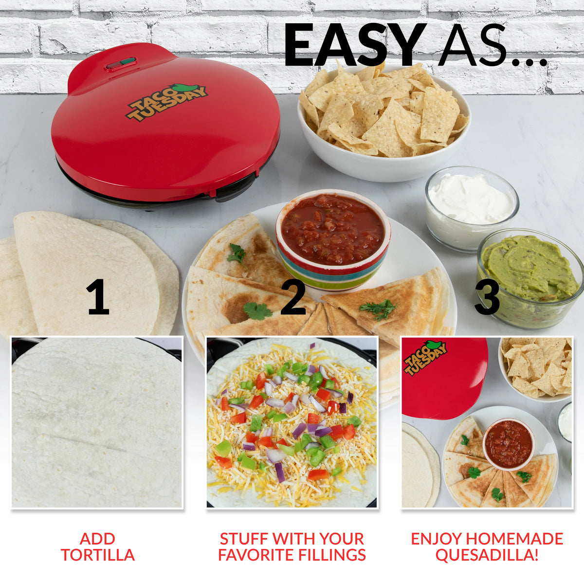 10-Inch 6-Wedge Electric Quesadilla Maker N4164