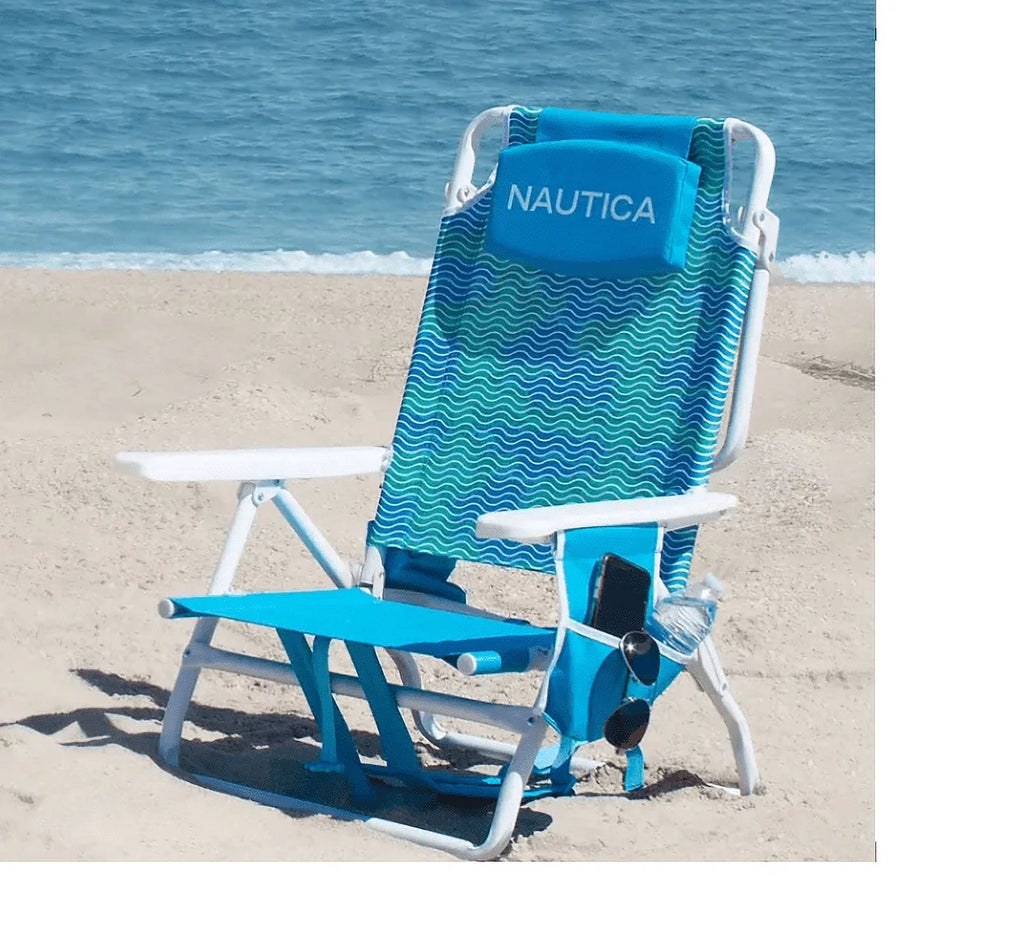 5-Position Lay Flat Portable Beach Backpack Chair T711