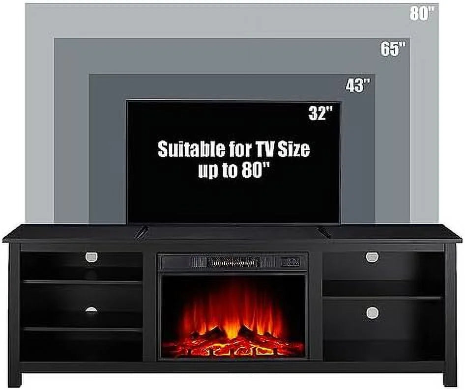 Wood Texture Electric Fireplace TV Stand M715