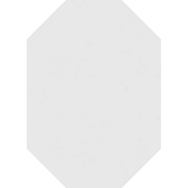 Vertical Elongated Octagon Surface Mount PVC Gable Vent N466075