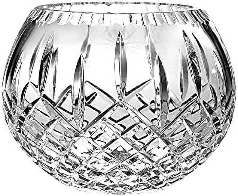 Handmade Crystal Rose Bowl 6" D W863