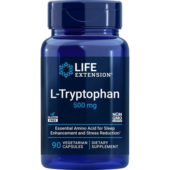 L-Tryptophan 500 mg Supplement 90 Capsules D65334