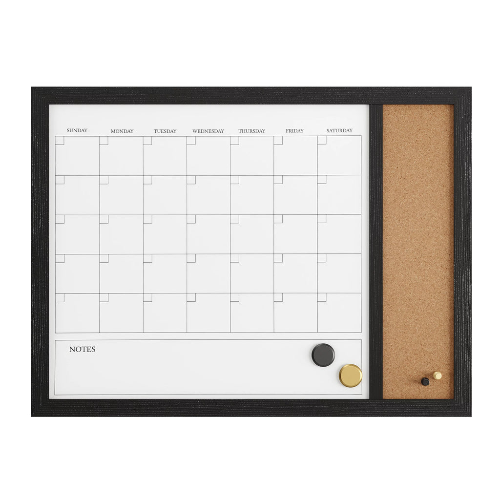 Magnetic Dry Erase Monthly Calendar and Cork Board Combo C916