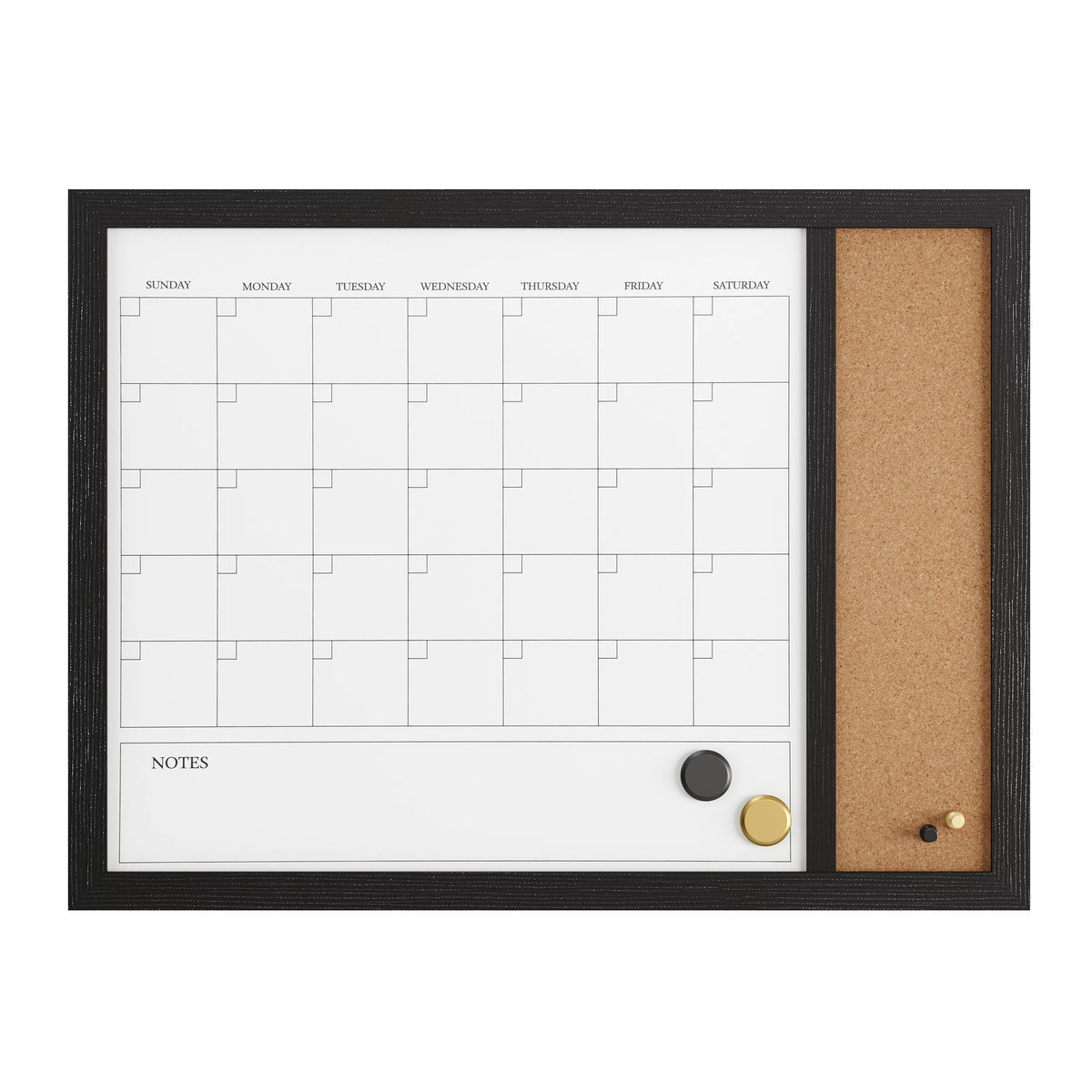 Magnetic Dry Erase Monthly Calendar and Cork Board Combo C916