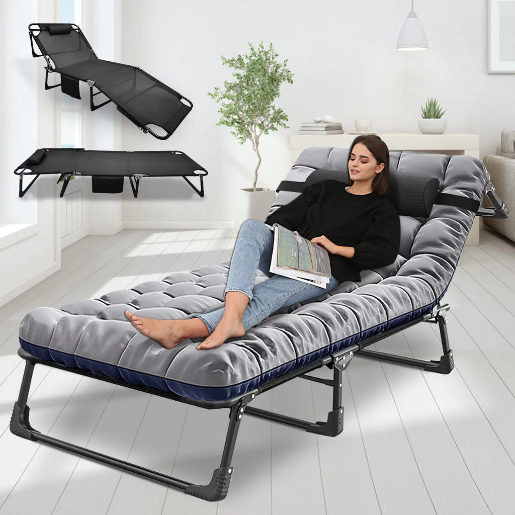 Folding Camping Cot with Pillow & Mattress D71229