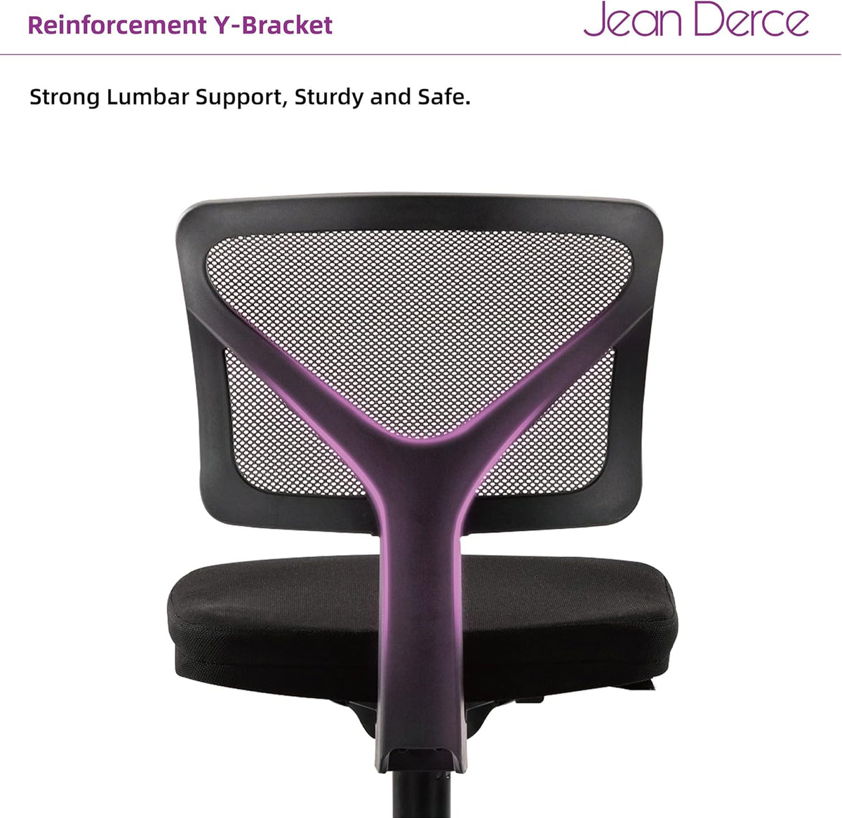 Black Armless Mesh Office Desk Chair with Swivel Casters B228131