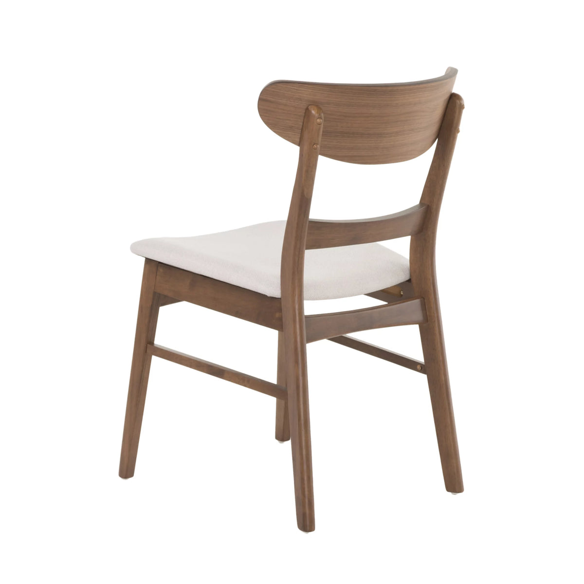 Set of 4 Light Beige Fabric Dining Chairs Z41040