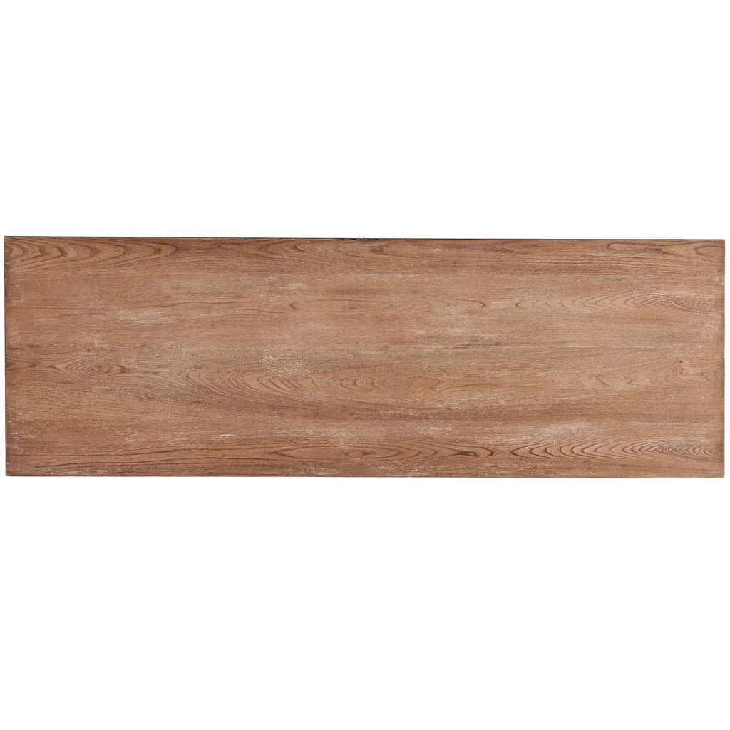 Brown Wood and Metal Console Table K466