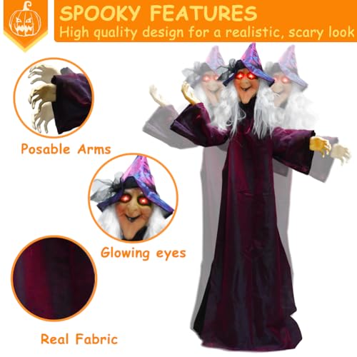 Life Size Talking Animated Witch with Light Up Eyes S165897