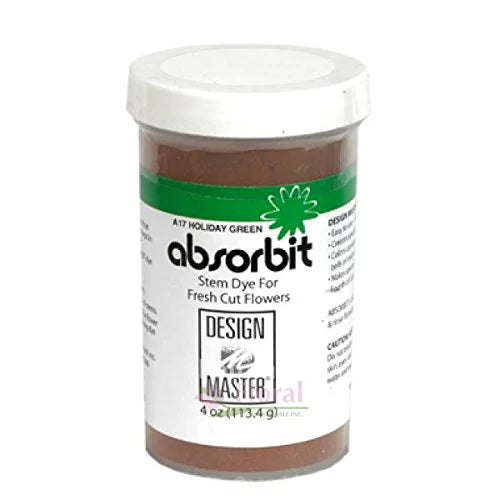Absorbit Stem Dye for Fresh Cut Flowers Matte Finish Systemic Holiday Green U1810