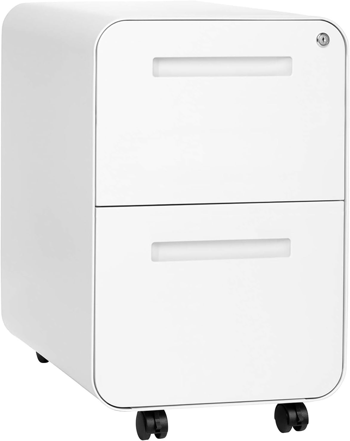White 2-Drawer Mobile File Cabinet R265674