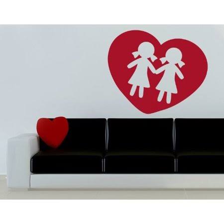 Golden Yellow 47in x 38in Heart Wall Decal S38152