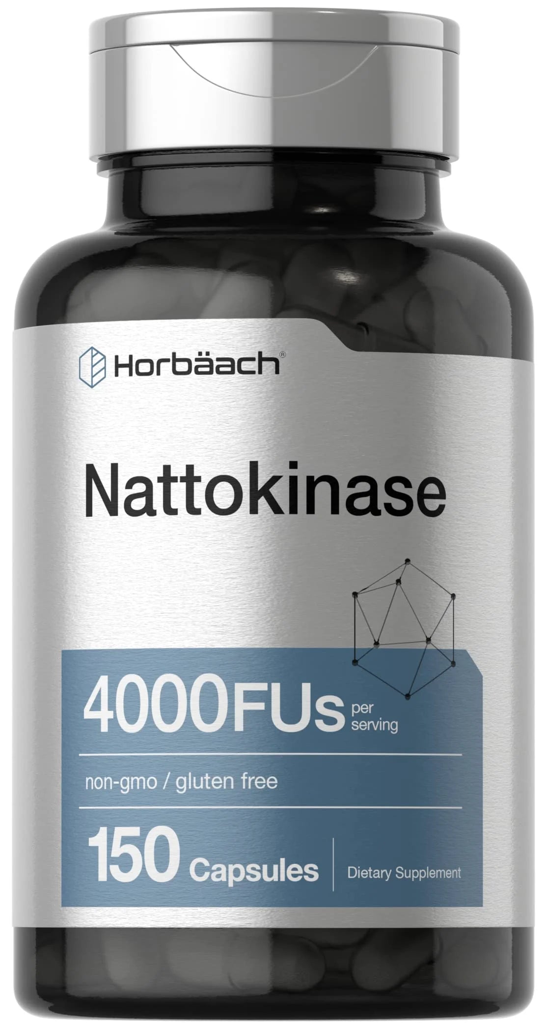 Nattokinase Supplement 4000 FU 150 Capsules Non-GMO Gluten Free Q527