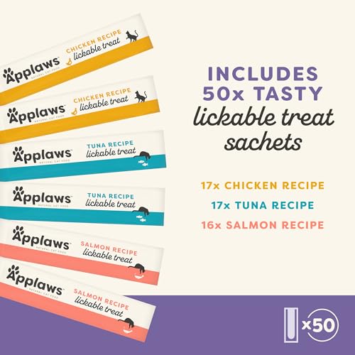 Grain-Free Chicken Tuna Salmon Cat Treats 50 x 0.5oz L923