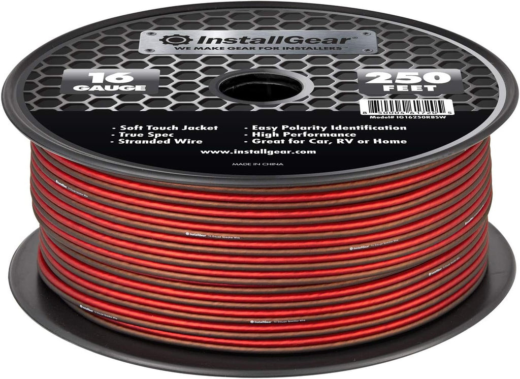 16 Gauge AWG 100ft Speaker Wire Cable Red/Black Pack of 2 H95210
