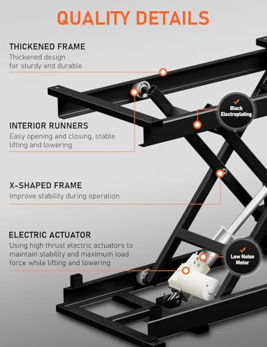 Electric Scissor Lift Table 350Lbs Height Adjustable Electric Lifting Platform I683