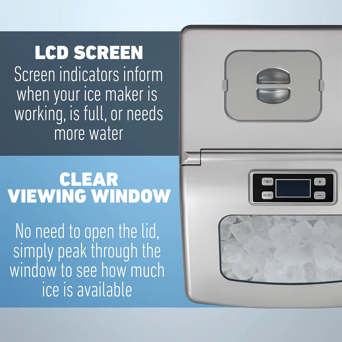 40 LB Stainless Steel Countertop Ice Maker N8588