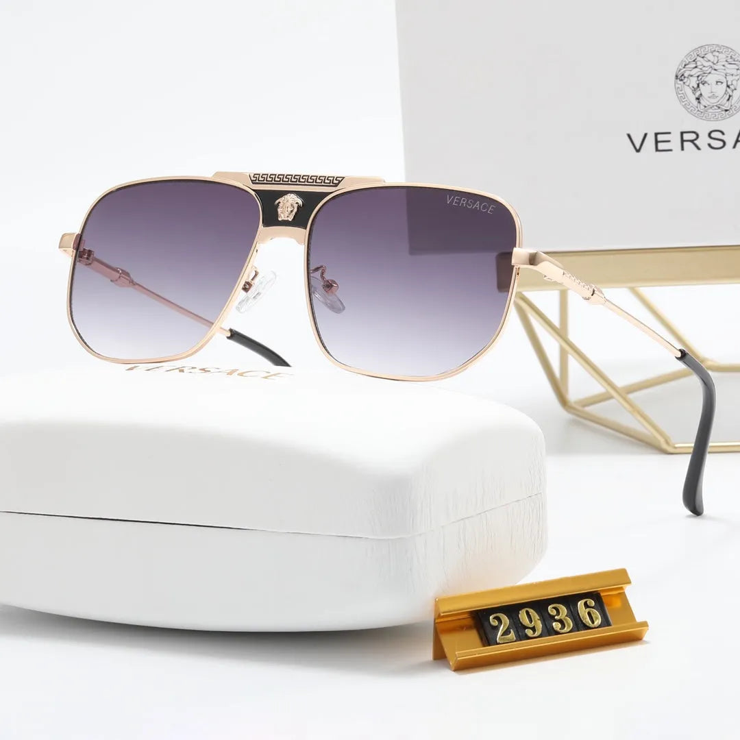 Round Stripe Printed Polarized Sunglasses Y409158