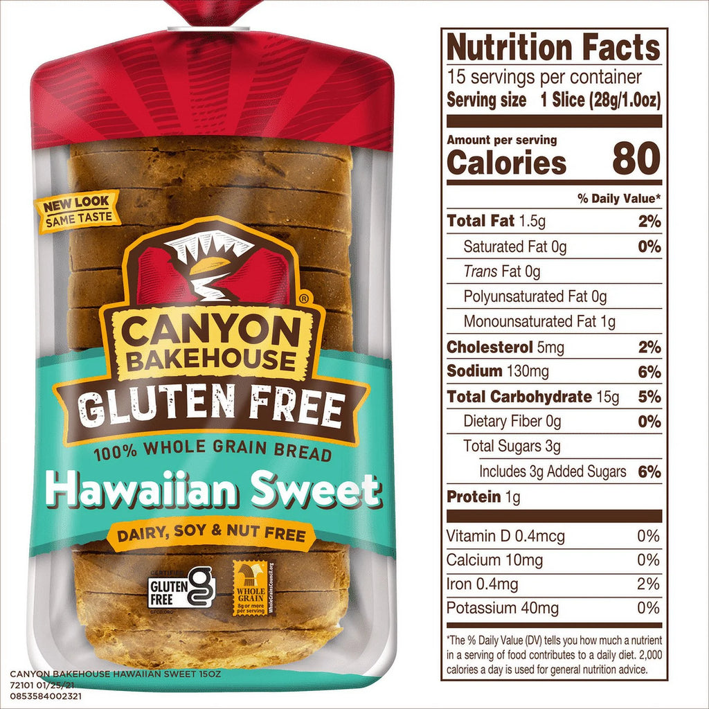 Hawaiian Sweet Bread Without Gluten W50174