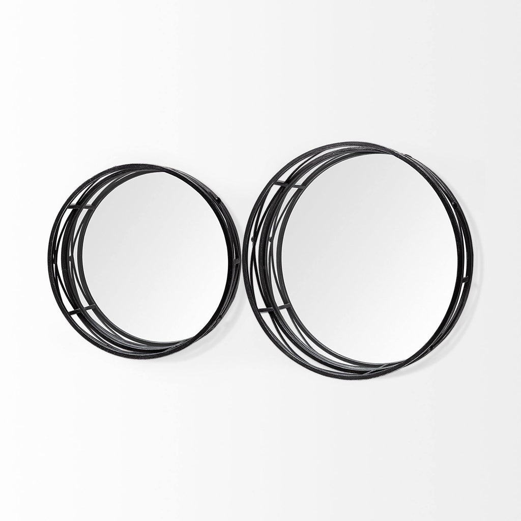 Black Metal Tray (Set of 2) K12560