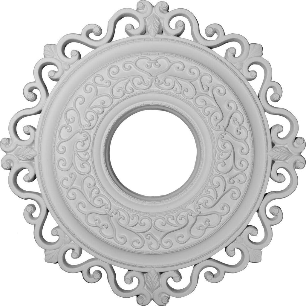 22x22OD x 6 1/4x22ID x 1 3/4x22P Ceiling Medallion, Hand-Painted Iridescent Gold J655425