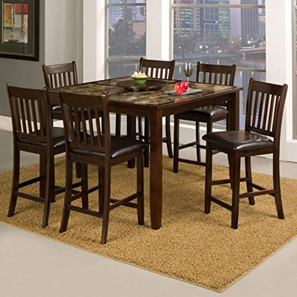 Espresso Faux Marble Pub Table E1923
