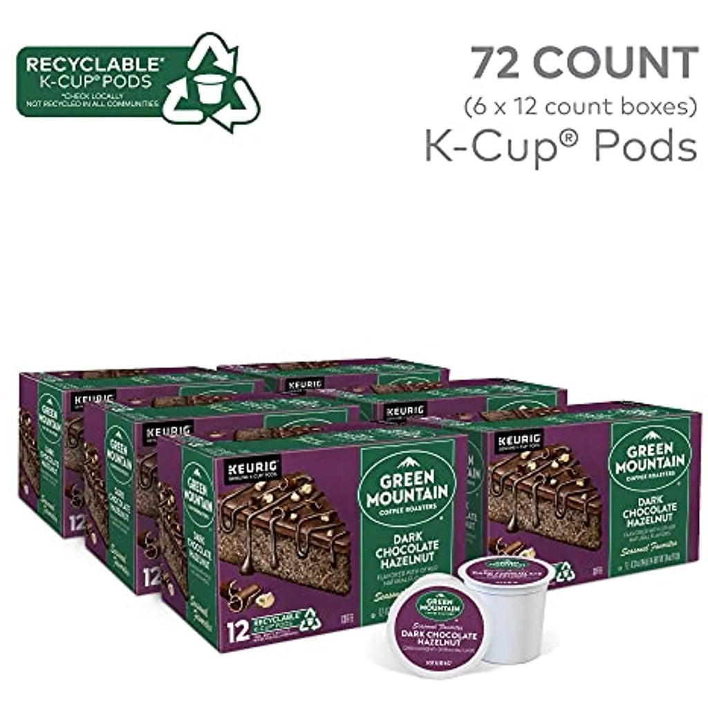 Dark Chocolate Hazelnut Coffee, 72 Count K-Cup Pods Y5973